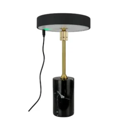 Lámpara de mesa recargable LED Starlight de Dyberg Larsen, negro/latón