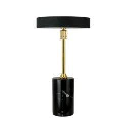Lámpara de mesa recargable LED Starlight de Dyberg Larsen, negro/latón