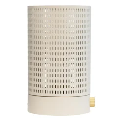 Lámpara de mesa recargable LED Mesh de Dyberg Larsen, blanca, altura 20 cm