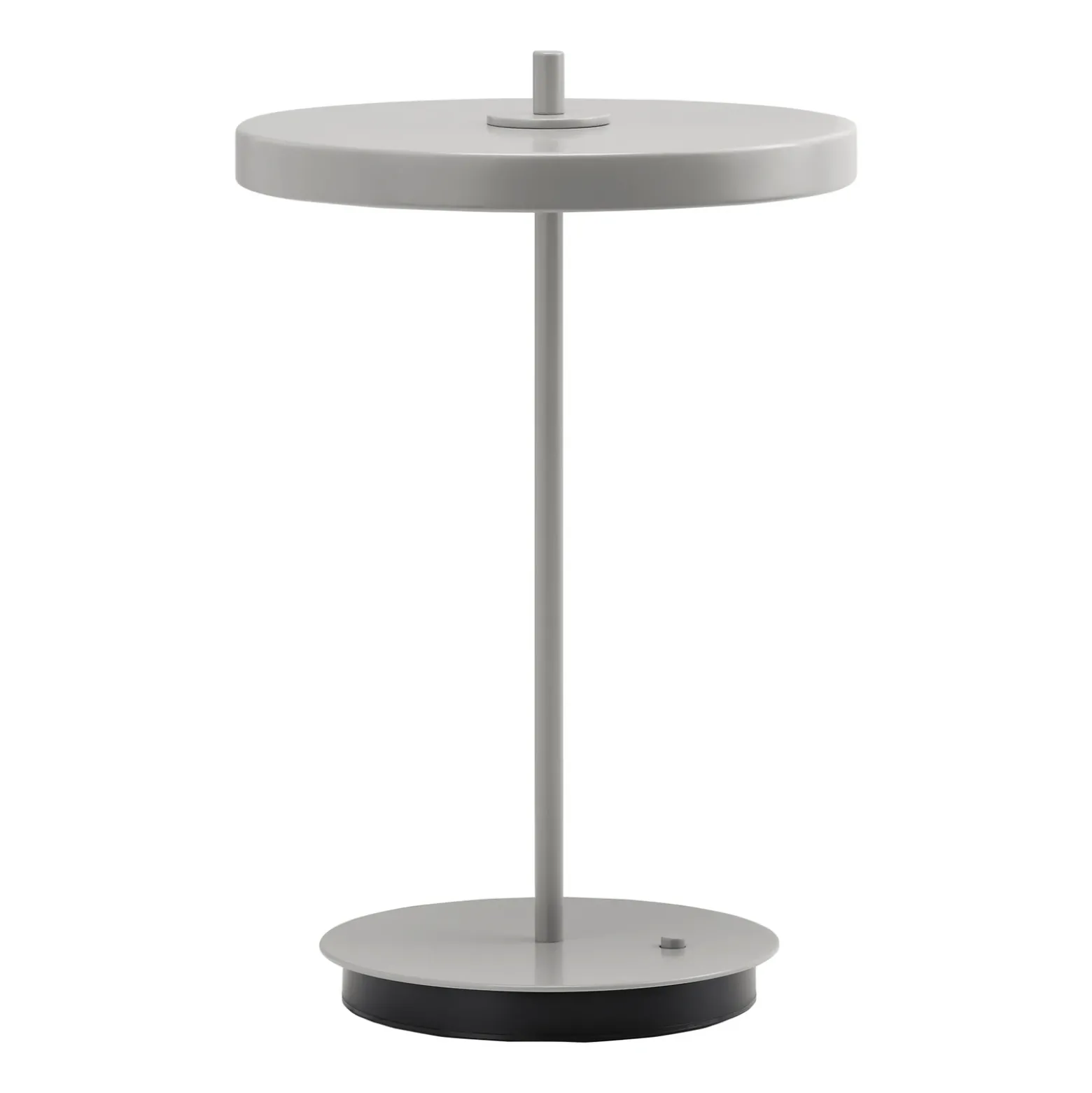 Lámpara de mesa recargable LED UMAGE Asteria Move, gris niebla liso, 31 cm