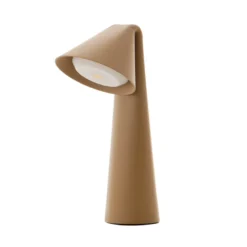 Lámpara de mesa recargable LED FRANDSEN Ami, gris-beige, 32 cm, atenuable