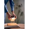 Lámpara de mesa recargable LED FRANDSEN Pila, negra, 20 cm, atenuable