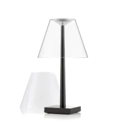 Lámpara de mesa recargable LED Rotaliana Dina+ T1 negra