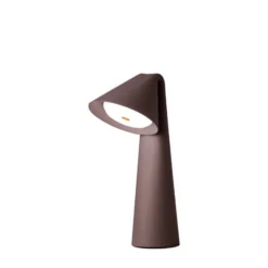 Lámpara de mesa recargable LED FRANDSEN Ami, marrón, 32 cm, atenuable