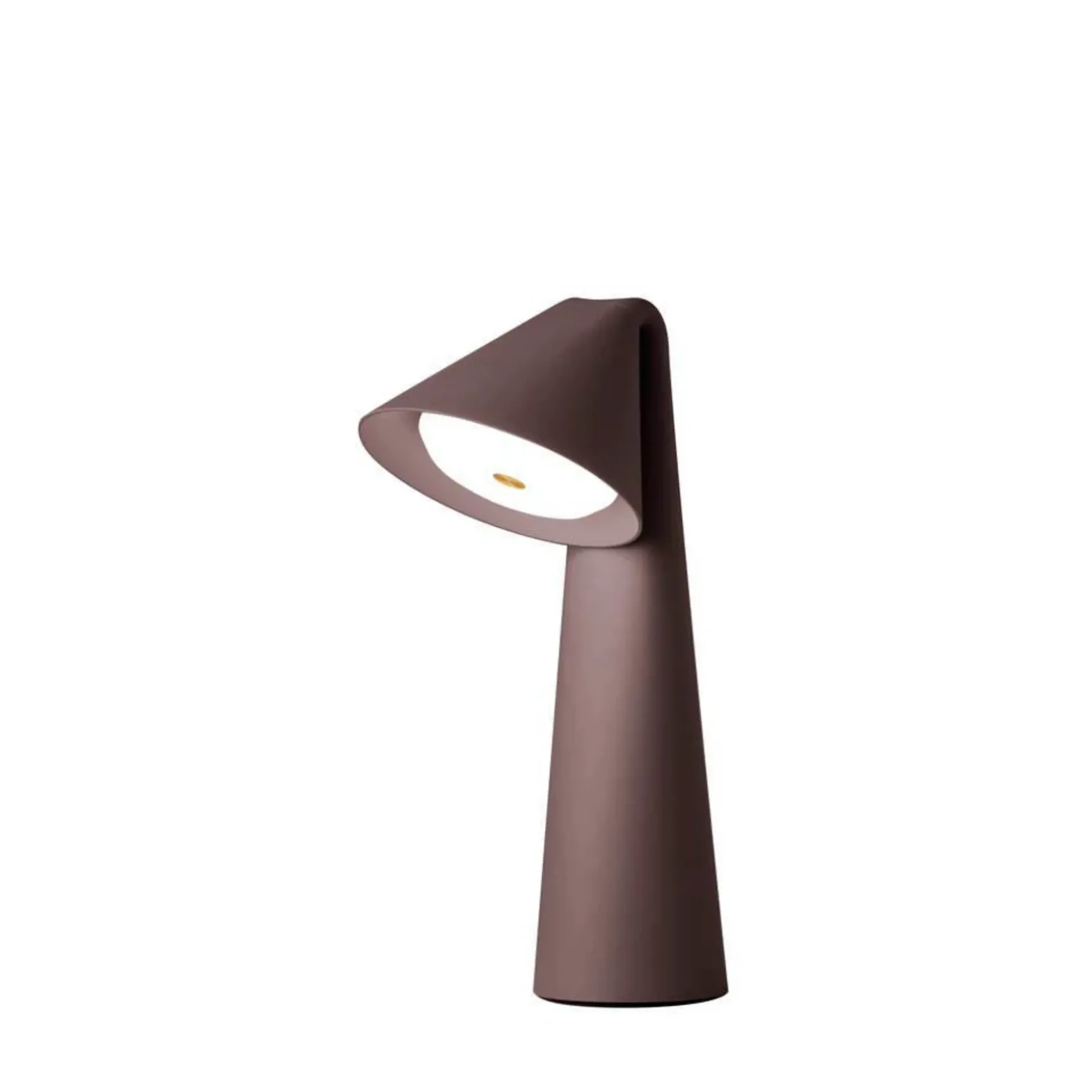 Lámpara de mesa recargable LED FRANDSEN Ami, marrón, 32 cm, atenuable