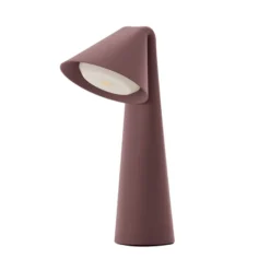 Lámpara de mesa recargable LED FRANDSEN Ami, marrón, 32 cm, atenuable
