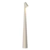 Lámpara de mesa recargable LED Africa de Vibia, altura 45 cm, beige claro