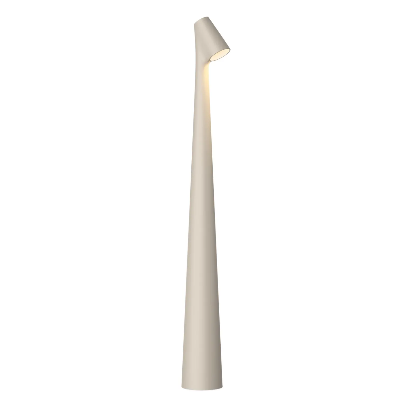 Lámpara de mesa recargable LED Africa de Vibia, altura 45 cm, beige claro