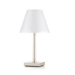 Lámpara de mesa recargable LED Rotaliana Dina+ T1, color bronce