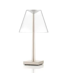 Lámpara de mesa recargable LED Rotaliana Dina+ T1, color bronce
