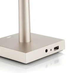 Lámpara de mesa recargable LED Rotaliana Dina+ T1, color bronce