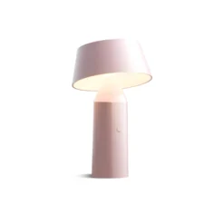 Lámpara de mesa recargable LED MARSET Bicoca rosa pálido