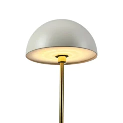 Lámpara de mesa recargable LED Along de Dyberg Larsen, beige, juego de 2