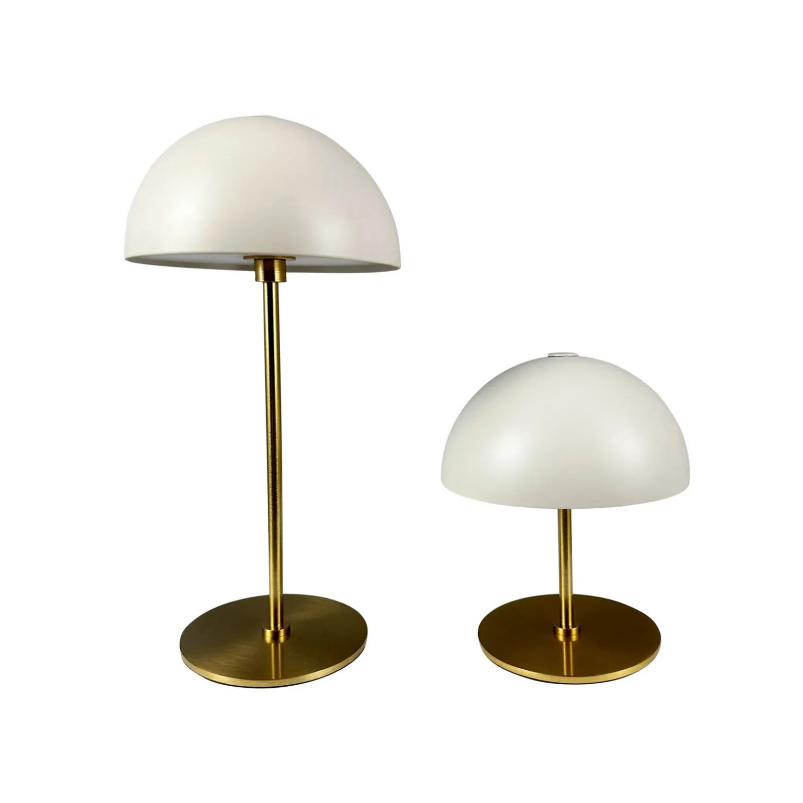 Lámpara de mesa recargable LED Along de Dyberg Larsen, beige, juego de 2