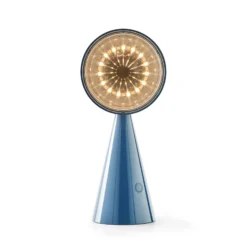 Lámpara de mesa recargable LED POSE de Tom Dixon, azul claro, altura 25 cm, IP20