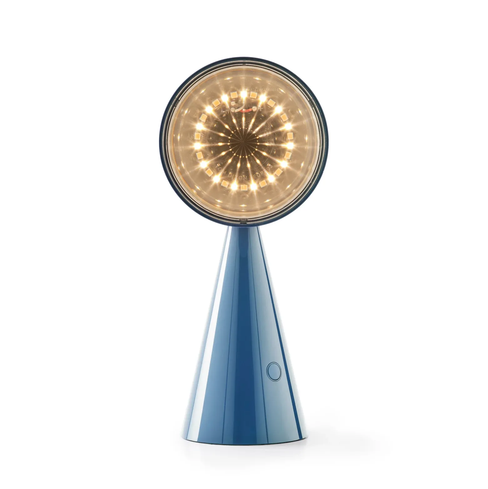 Lámpara de mesa recargable LED POSE de Tom Dixon, azul claro, altura 25 cm, IP20