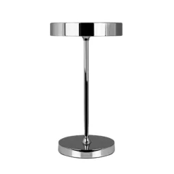 Lámpara de mesa recargable LED Starlight de Dyberg Larsen, cromada, metal