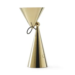 Lámpara de mesa recargable LED Pose de Tom Dixon, color dorado, altura 25 cm