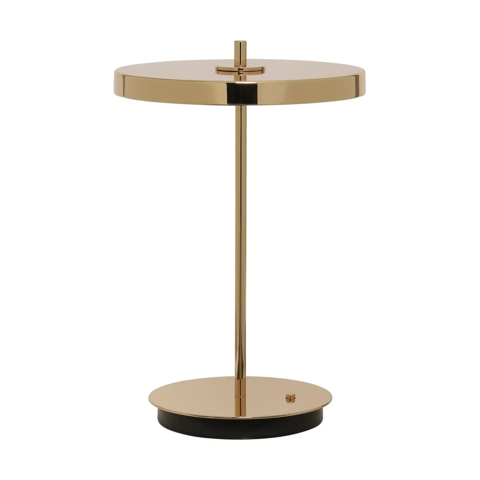 Lámpara de mesa recargable LED UMAGE Asteria Move, latón pulido, 31 cm
