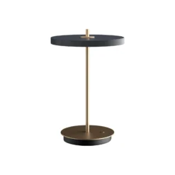Lámpara de mesa recargable LED UMAGE Asteria Move, color antracita/latón, 31 cm