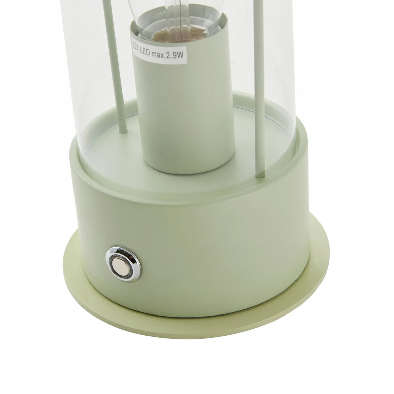 Lámpara de mesa recargable Lindby Yvette, verde, IP44, regulador táctil