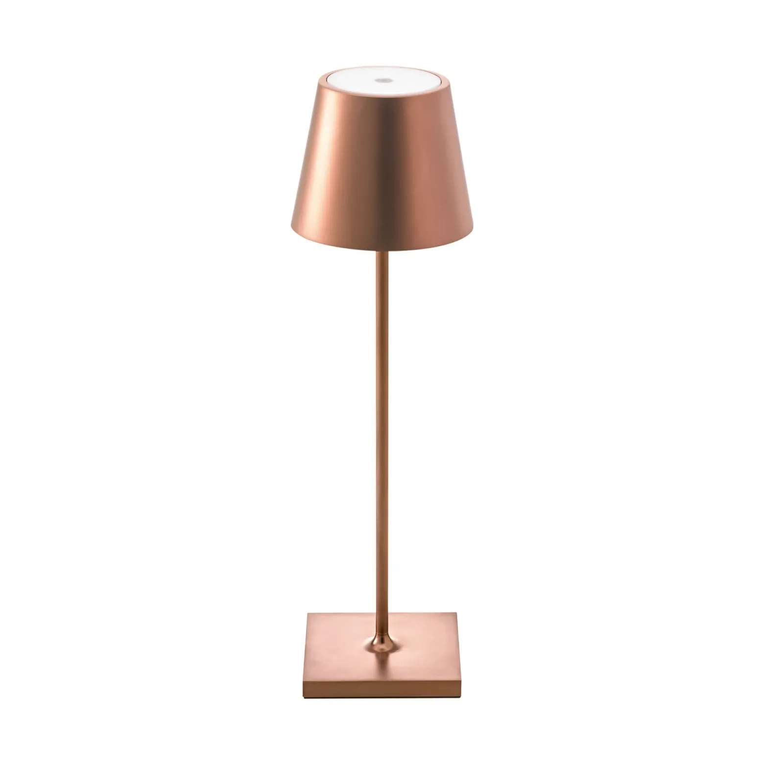 Lámpara de mesa recargable Nuindie LED, USB-C, bronce, IP54, atenuable