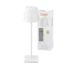 Lámpara de mesa recargable Nuindie LED, USB-C, blanca, IP54, atenuable