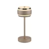 Lámpara de mesa recargable PURE Falling Rings, bronce/cromo oscuro, CCT