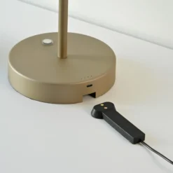 Lámpara de mesa recargable PURE Falling Rings, bronce/cromo oscuro, CCT