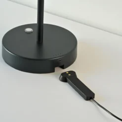 Lámpara de mesa recargable PURE Falling Rings, negro perla/diamante, CCT
