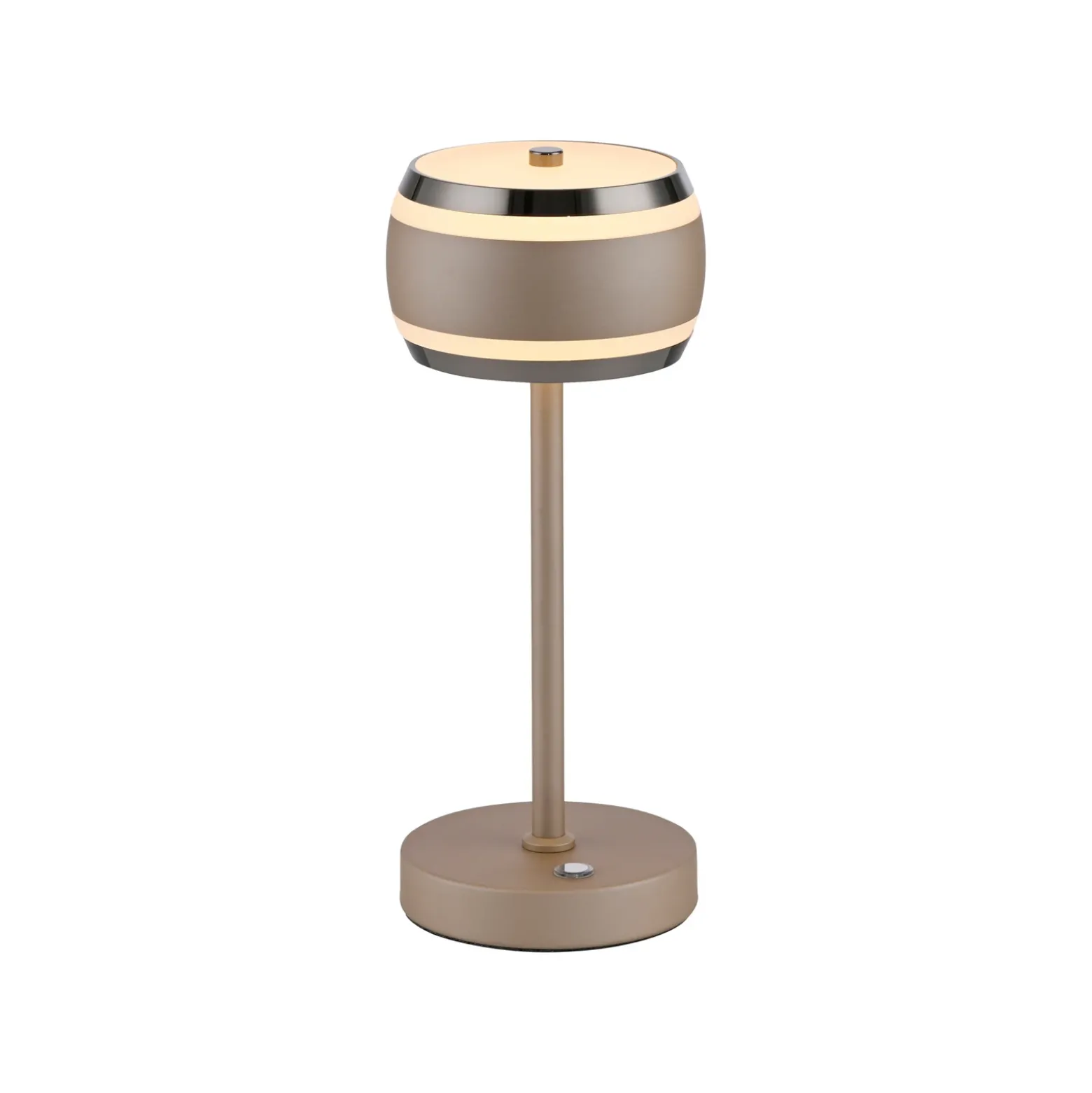Lámpara de mesa recargable PURE Falling Rings, bronce/cromo DARK, CCT