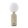 Lámpara de mesa recargable Torrano de Globen Lighting, travertino beige