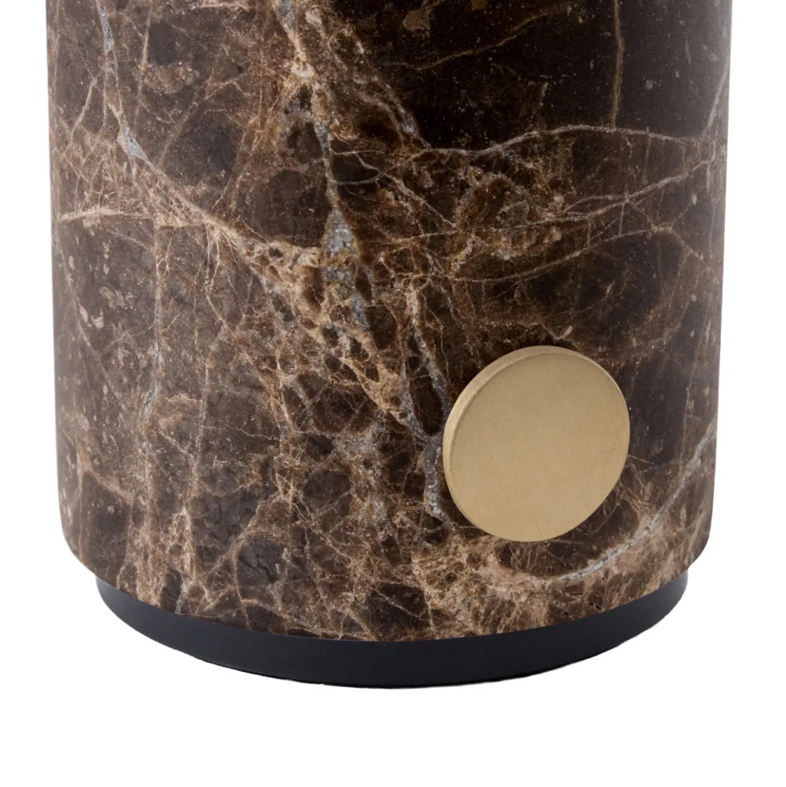 Lámpara de mesa recargable Torrano de Globen Lighting, mármol marrón