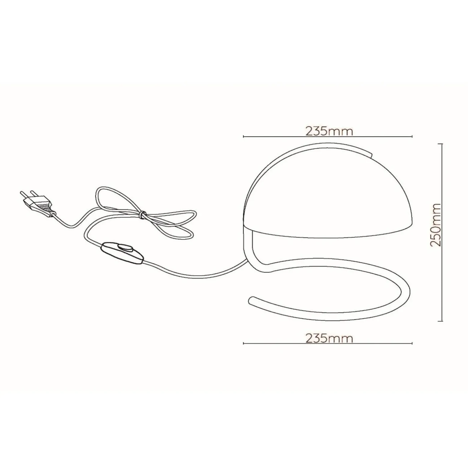 Lámpara de mesa retro Cato, vidrio, blanco