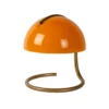 Lámpara de mesa retro Cato, vidrio, naranja