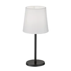 Lámpara de mesa Rimini, chintz, blanco/negro, E14, 30 cm