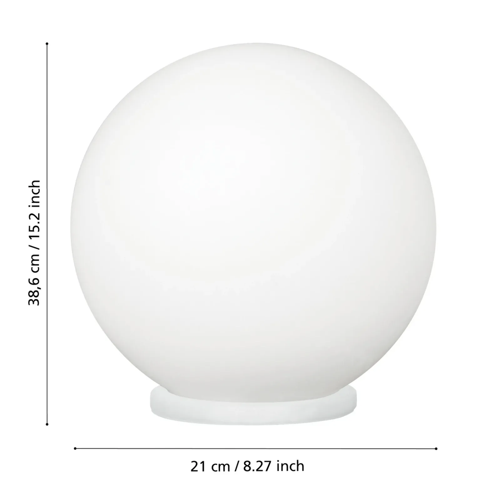 Lámpara de mesa Rondo, Ø 20 cm, blanco