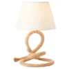 Lámpara de mesa Sailor con armazón de cuerda