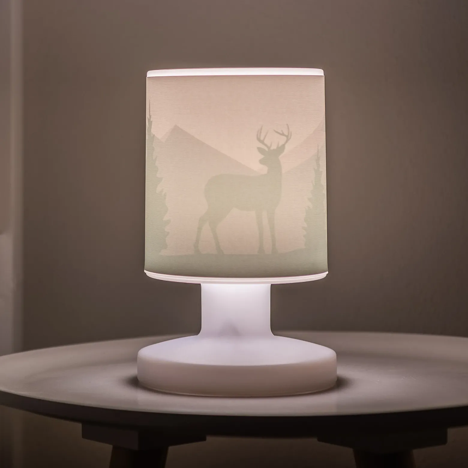 Lámpara de mesa Scandi Wald LED recargable, verde, 21 cm, plástico