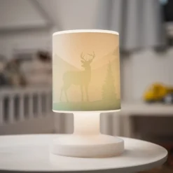 Lámpara de mesa Scandi Wald LED recargable, verde, 21 cm, plástico