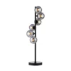 Lámpara de mesa SCHÖNER WOHNEN Dubai, cristal ahumado, 6 luces, G9