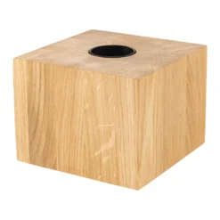 Lámpara de mesa SEGULA Cozy, roble aceitado, forma cúbica, E27