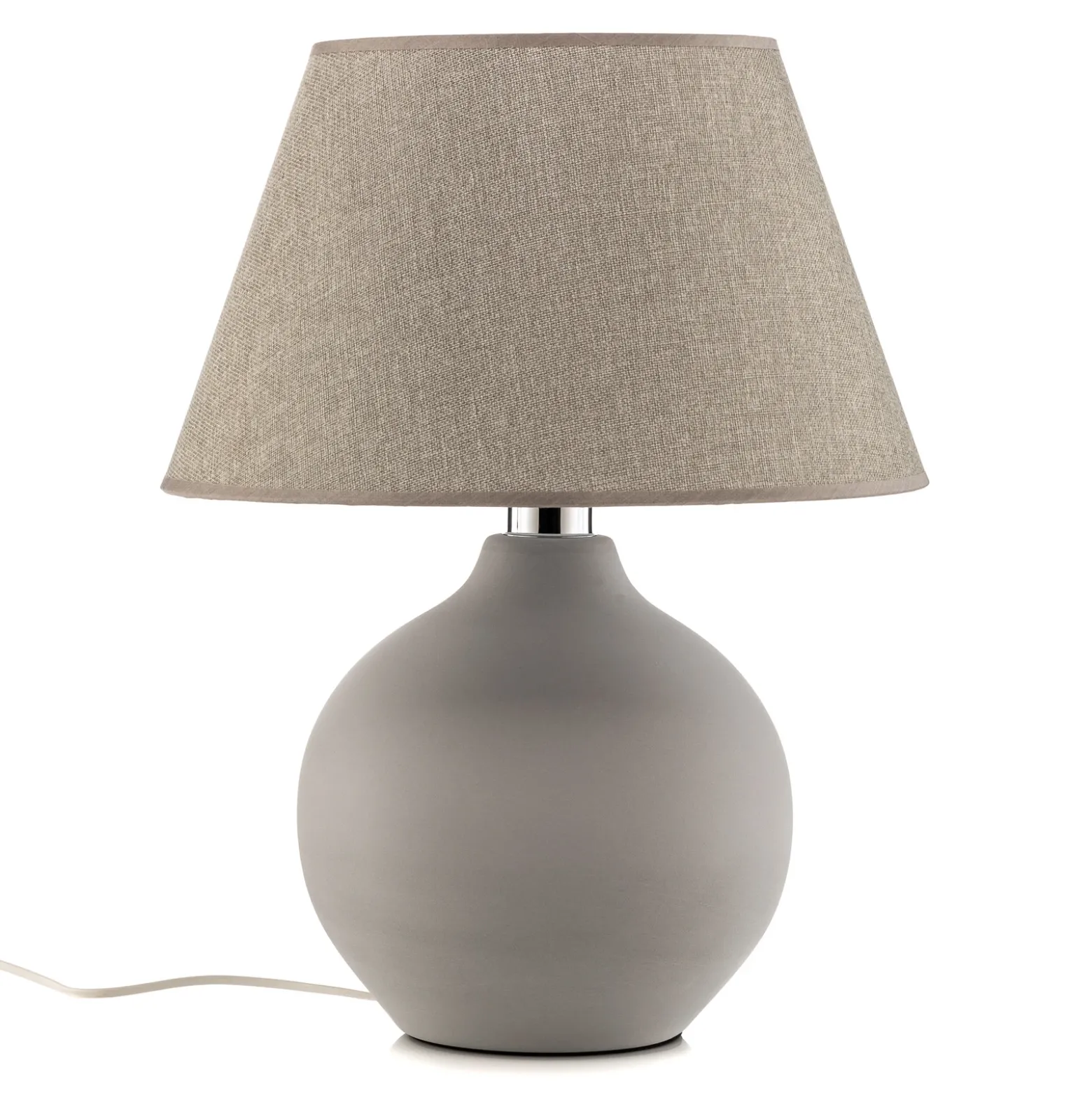 Lámpara de mesa Sfera, altura 53 cm, cemento/gris