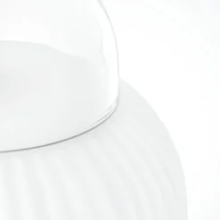 Lámpara de mesa Shahin, 3 luces, atenuable, cristal, altura 43 cm