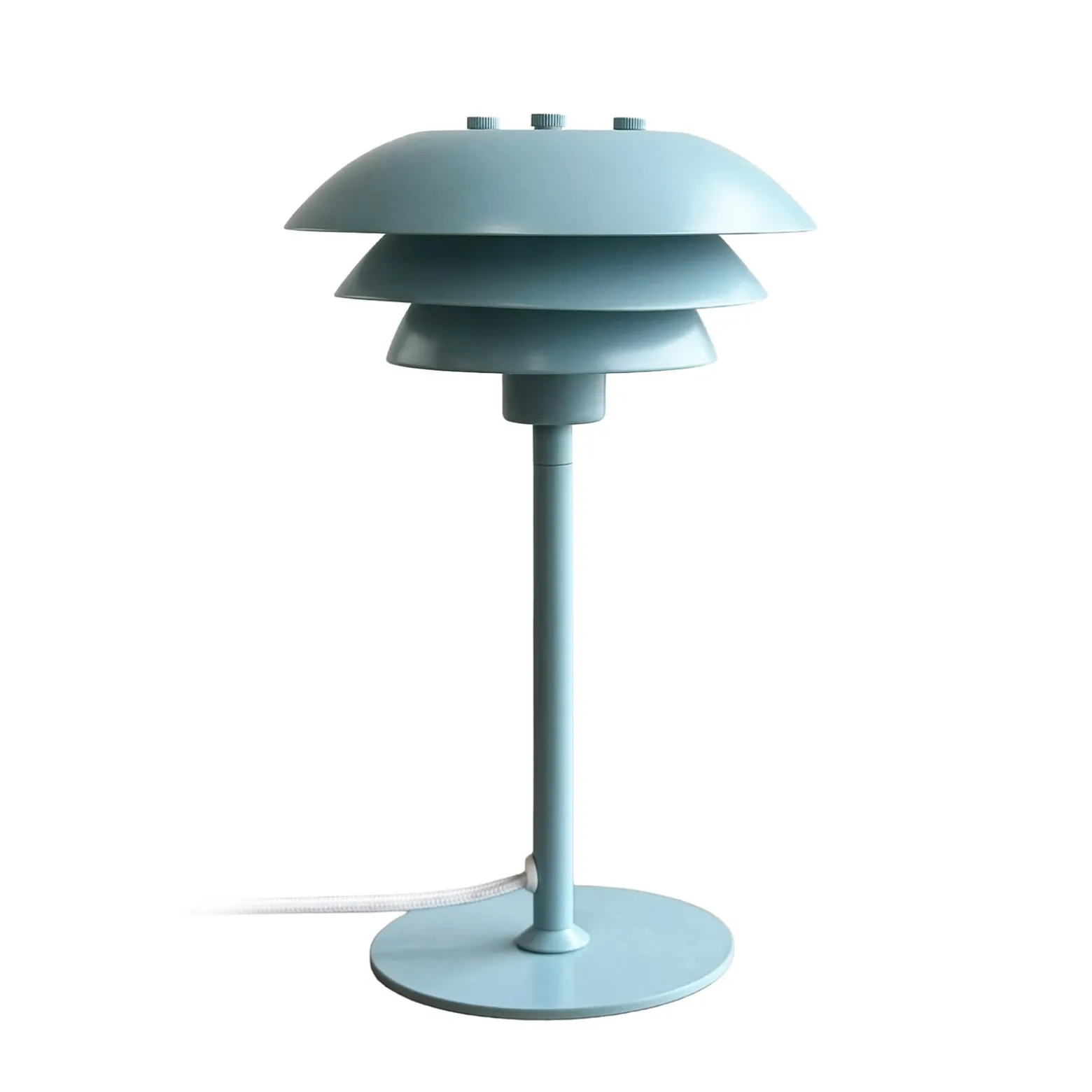 Lámpara de mesa SIXTEEN de Dyberg Larsen, azul hielo, metal, E27