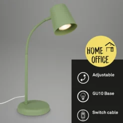 Lámpara de mesa Skriva, portalámpara GU10, verde lima