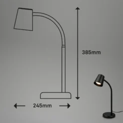 Lámpara de mesa Skriva, portalámpara GU10, negro