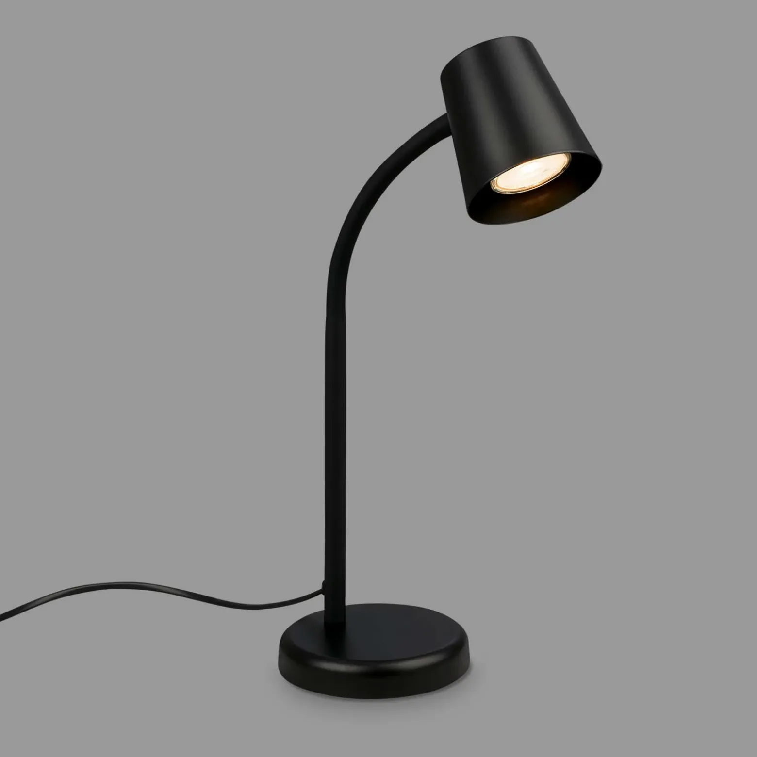 Lámpara de mesa Skriva, portalámpara GU10, negro