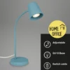Lámpara de mesa Skriva, portalámpara GU10, azul paloma