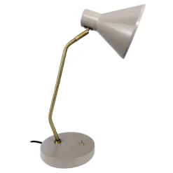 Lámpara de mesa Sleep de Dyberg Larsen, marrón, altura 43,3 cm, acero